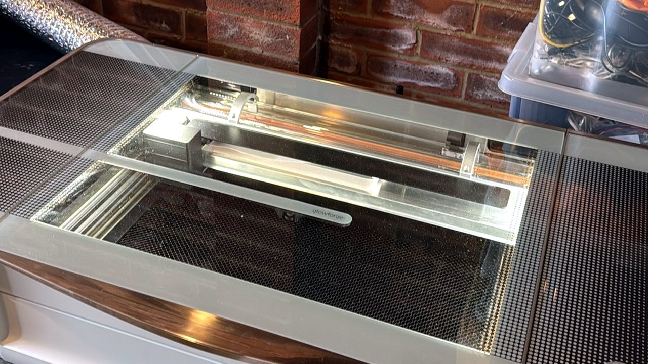 Our precision laser cutter at work in the Norwich studio